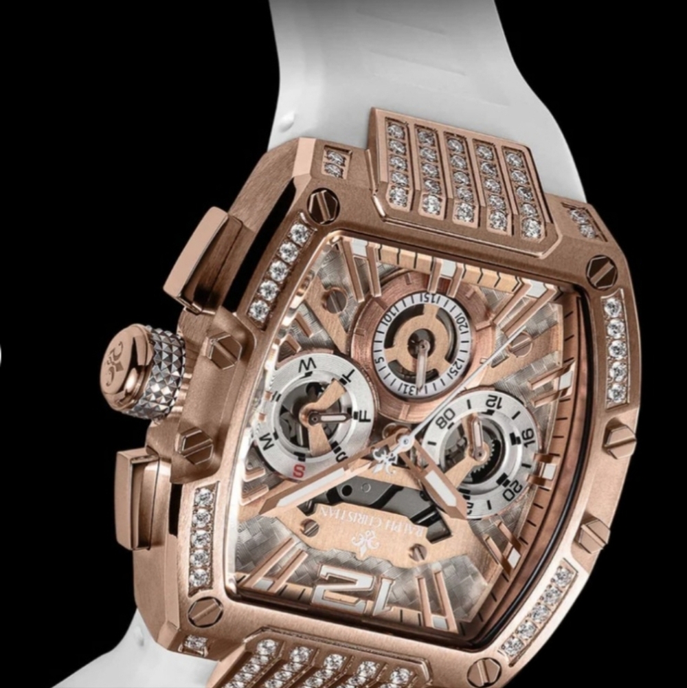 RALPH CHRISTIAN INTREPID SPORT ICE GILDED WHITE 42.5MM X 50MM WATCH